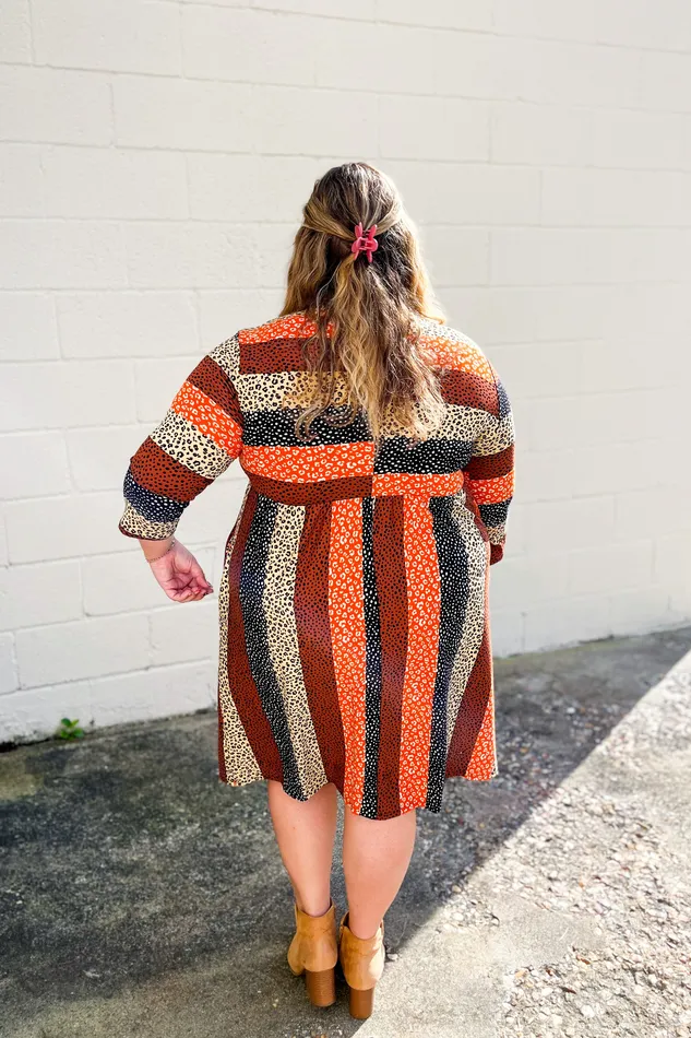 Earrings Haptics Bring It All Back Stripe Spotted Babydoll Dress