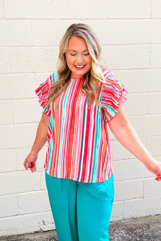 Earrings Haptics High On Summertime Striped Top