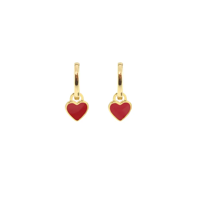 Earrings Heart Huggie Hoop Earrings Kris Nations