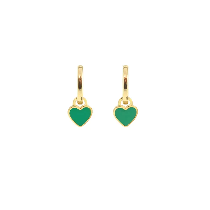 Earrings Heart Huggie Hoop Earrings Kris Nations