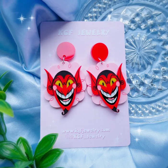 Earrings Him Acrylic Earrings Keychain Pin KGF Jewelry