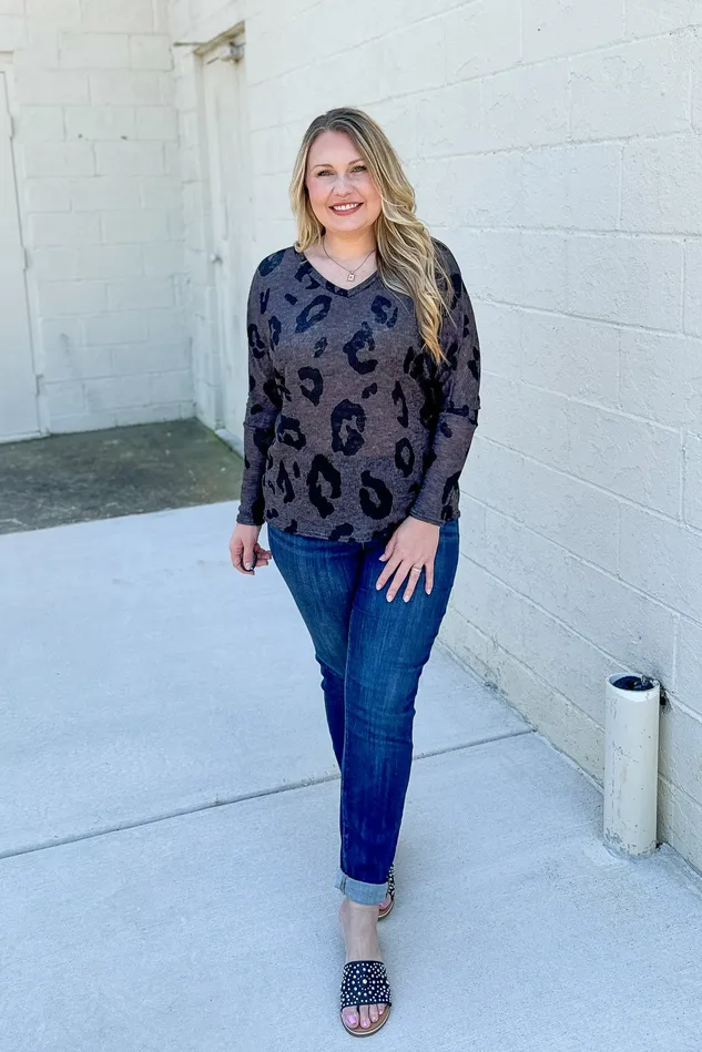 Earrings Hopely Take A Chance Leopard Top