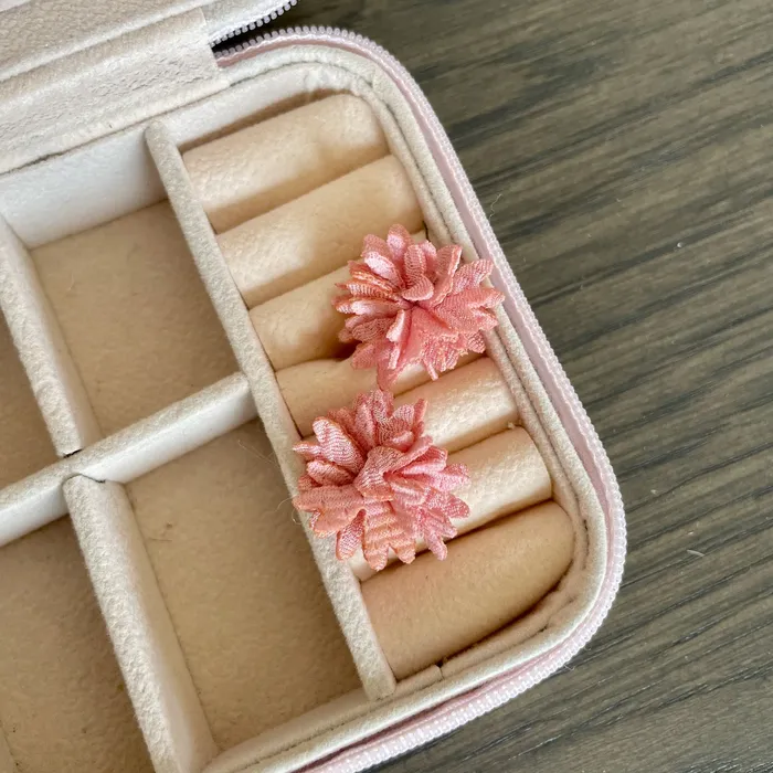 Earrings ISZI Fabric Flower Stud Earrings
