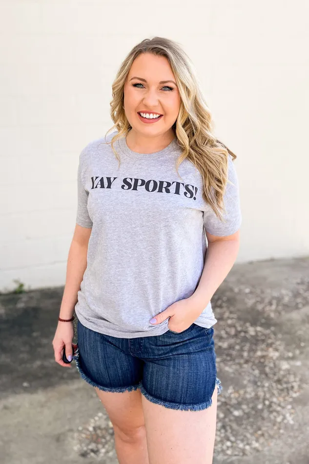 Earrings IvyCloth Yay Sports Graphic Tee Grey