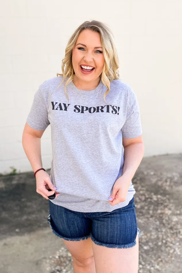 Earrings IvyCloth Yay Sports Graphic Tee Grey