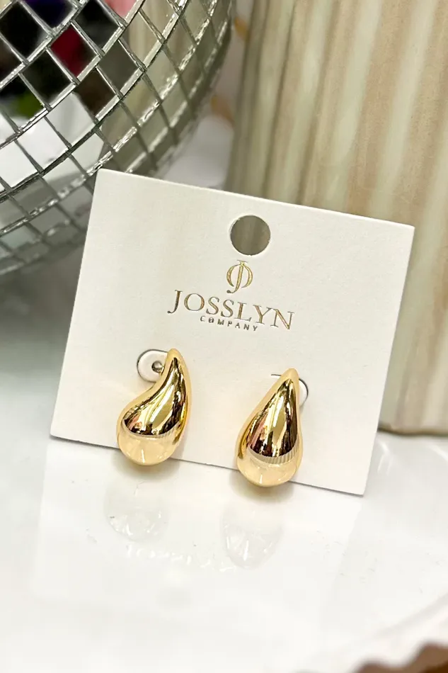 Earrings JOSSLYN by Wall to Wall Graceful Lightweight Teardrop Earrings Gold