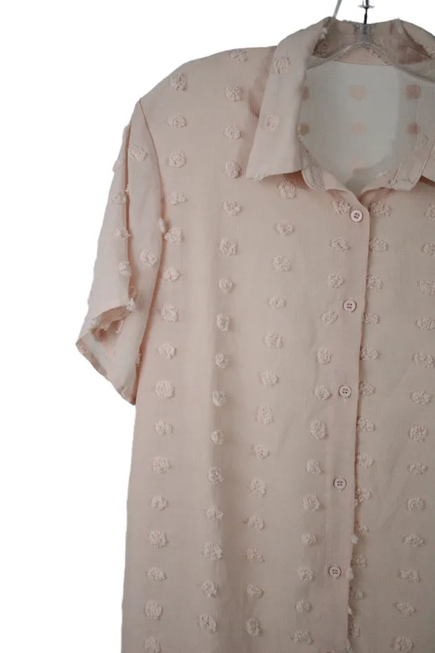 Earrings Jubilee Thrift Pink Swiss Dot Blouse L