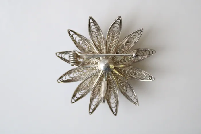 Earrings Jubilee Thrift Vintage Dalia Flower Pin