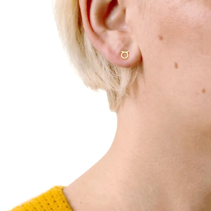 Earrings kris nations Zodiac Symbol Stud Earrings