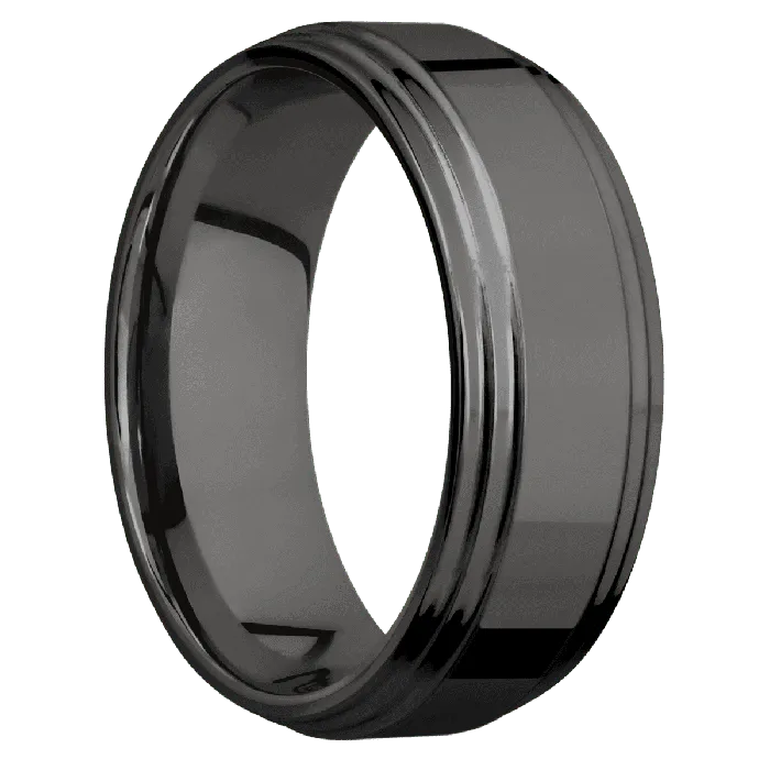 Earrings Lashbrook Zirconium Polish Polish Finish Tantalum Noir