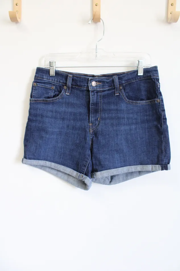 Earrings Levis Levis Mid Length Dark Wash Shorts 30