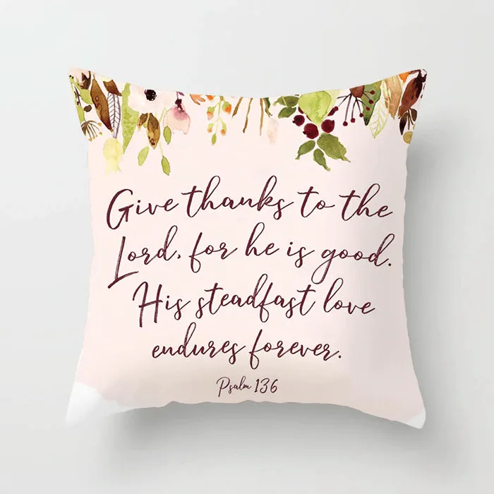 Earrings Lords Guidance Christian Pillow Coverbr Psalm 136