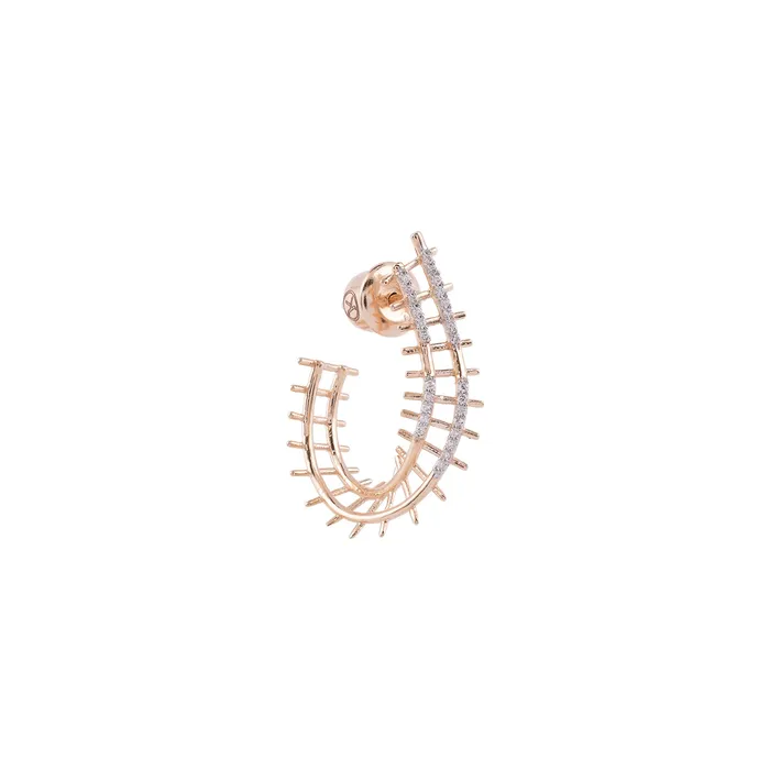 Earrings Mini Railway Hoop Earring Kismet By Milka Global3