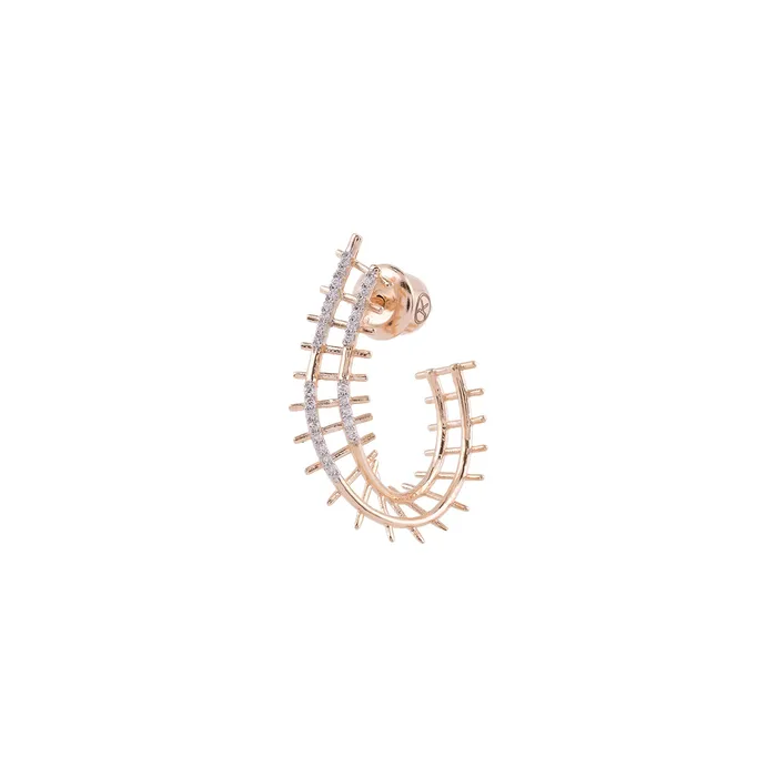 Earrings Mini Railway Hoop Earring Kismet By Milka Global3