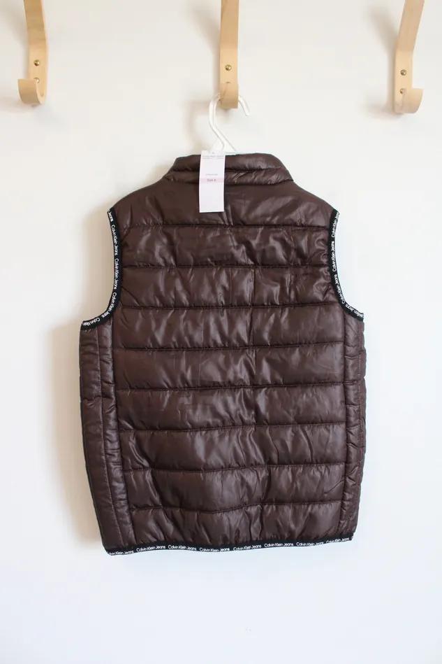 Earrings NEW Calvin Klein Jeans Brown Puffer Vest Youth 6 Calvin Klein Jeans