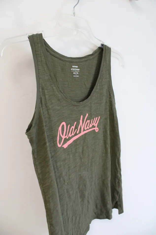 Earrings Old Navy Old Navy Everywear Olive Green Tank Top XS