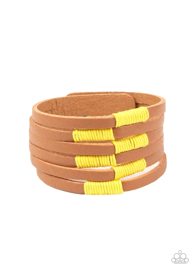 Earrings Paparazzi Accessories Country Colors Yellow