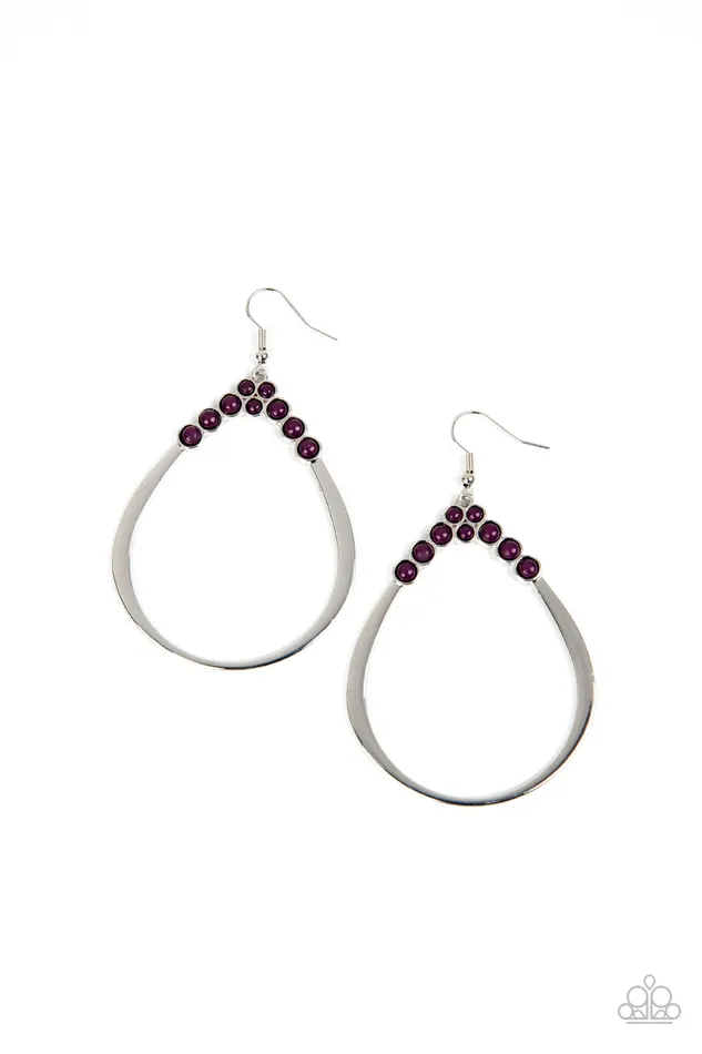 Earrings Paparazzi Accessories Festive Fervor Purple