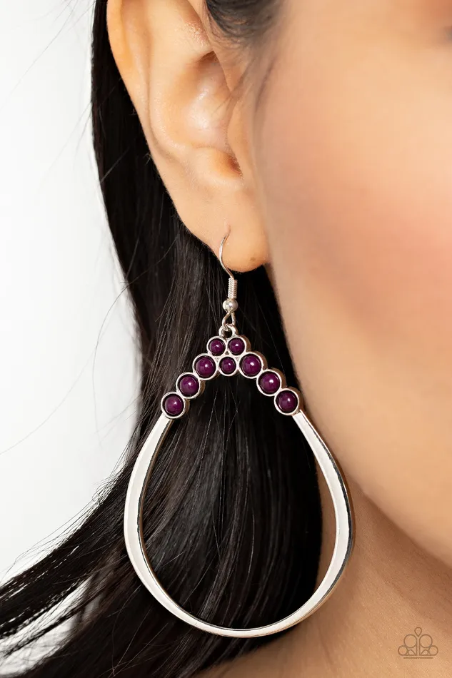 Earrings Paparazzi Accessories Festive Fervor Purple