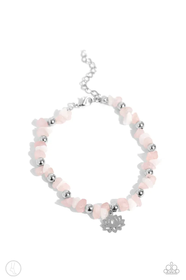 Earrings Paparazzi Accessories Lotus Landslide Pink