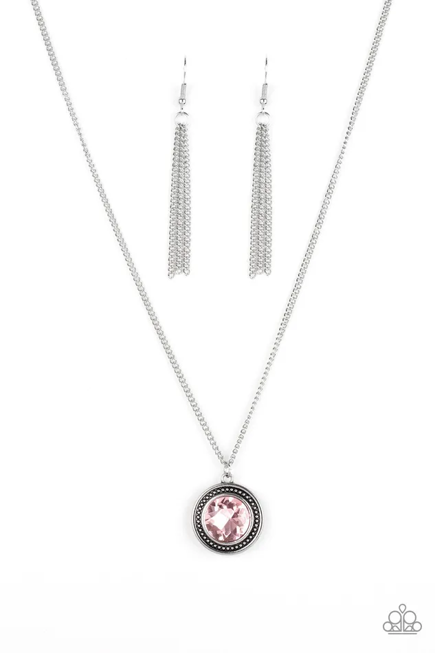 Earrings Paparazzi Accessories Mega Money Pink