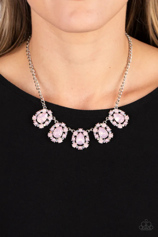 Earrings Paparazzi Accessories Pearly Pond Pink