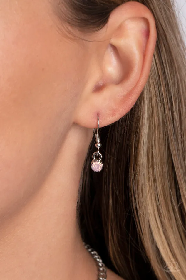 Earrings Paparazzi Accessories Pearly Pond Pink