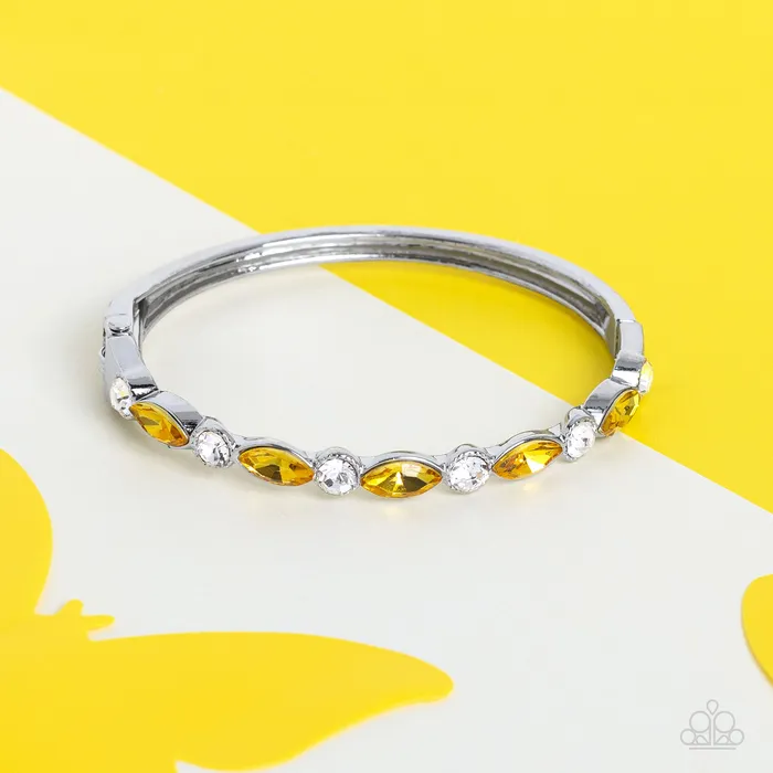 Earrings Paparazzi Accessories Petitely Powerhouse Yellow