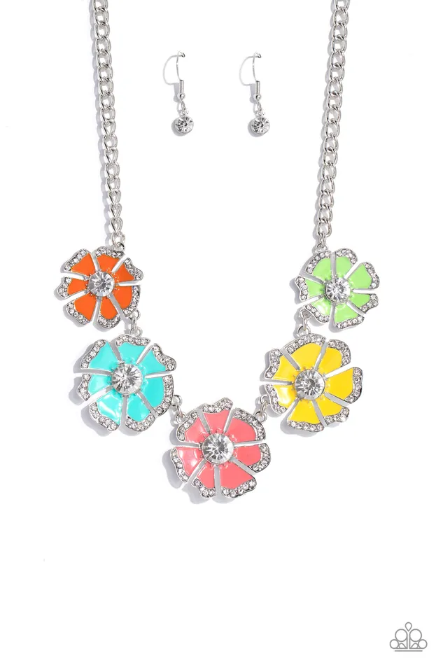 Earrings Paparazzi Accessories Playful Posies Multi