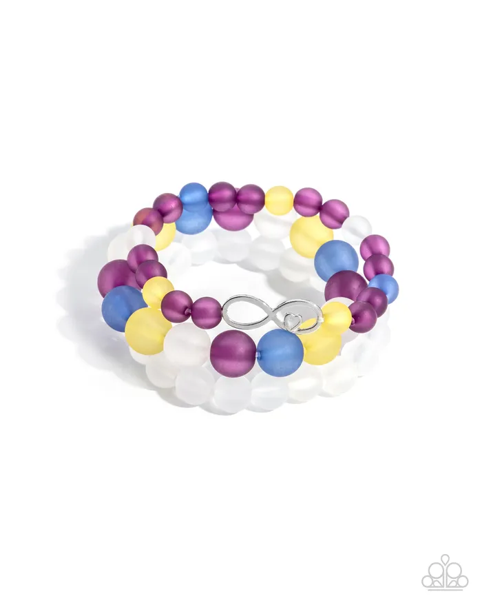 Earrings Paparazzi Accessories Simplistic Stack Purple
