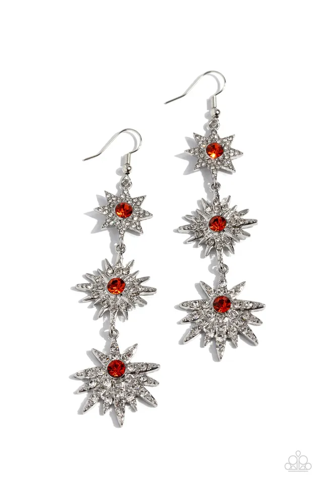 Earrings Paparazzi Accessories Stellar Series Orange