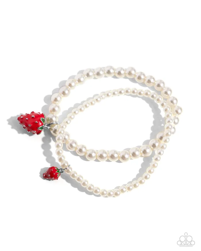 Earrings Paparazzi Accessories Strawberry Season Red