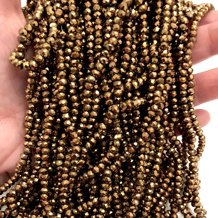 Earrings Peppy Beads Crystal faceted rondelle 4mm Beads PBC4C24