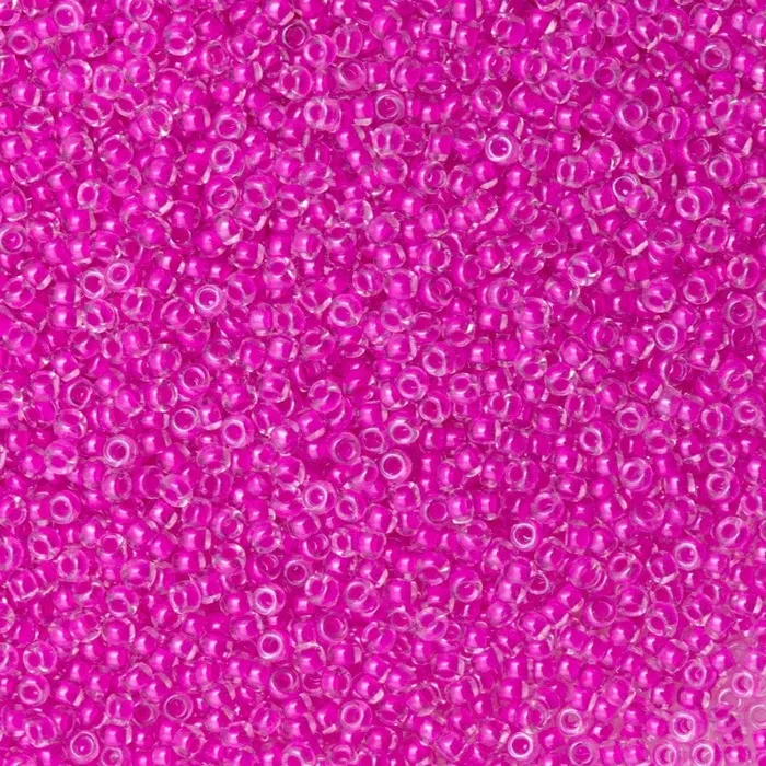 Earrings Peppy Beads Miyuki Seed Beads 150 Luminous Hot Magenta 4302