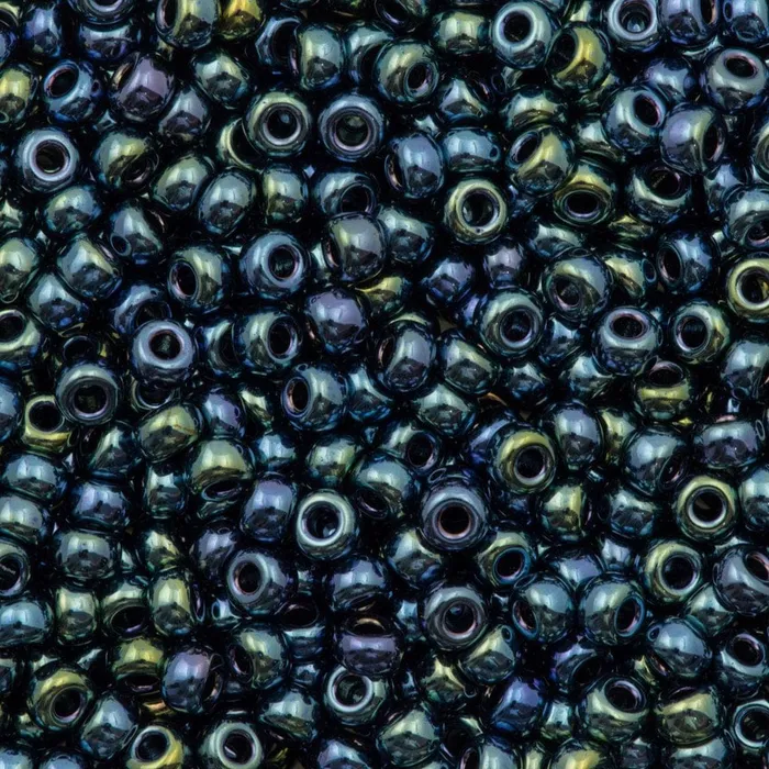 Earrings Peppy Beads Miyuki Seed Beads 60 Gunmetal Iris 0456