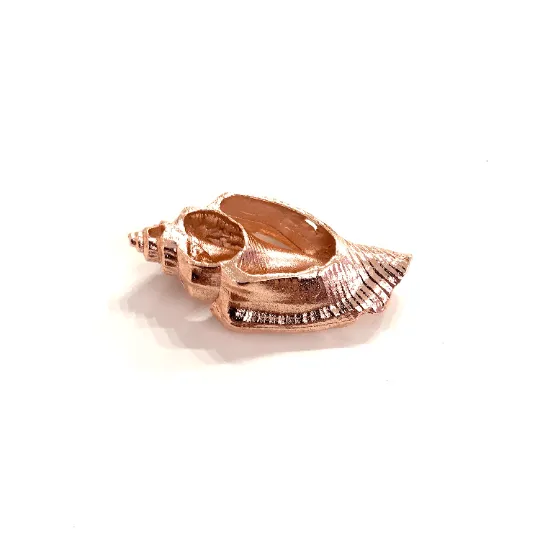 Earrings Peppy Beads Rose Gold Plated Sea Shell Charm