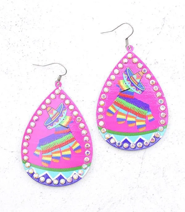 Earrings PINATA EARRINGS PINK The Chandelier Rose Boutique