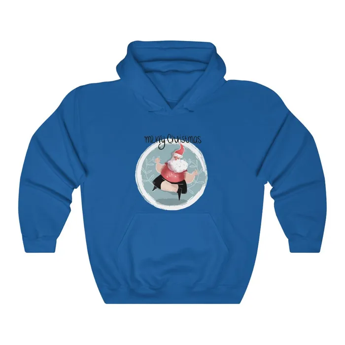 Earrings Portraits by NC Dancing Santa Unisex Heavy Blend Hooded Sweatshirt