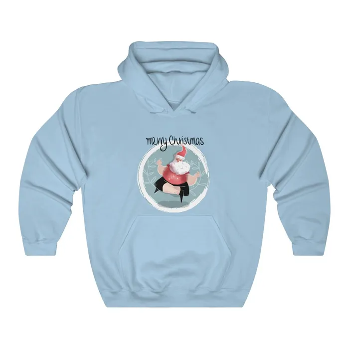 Earrings Portraits by NC Dancing Santa Unisex Heavy Blend Hooded Sweatshirt