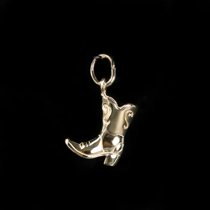 Earrings Rembrandt Charms 10K Yellow Gold Cowboy Boot Charm
