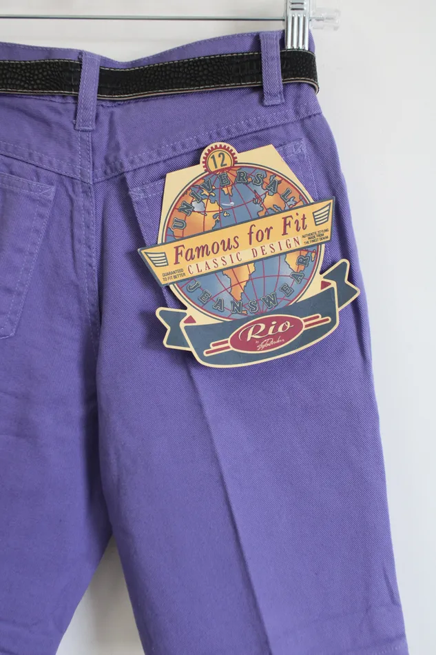 Earrings Rio NEW Rio Vintage Purple Denim Shorts 12