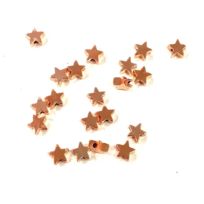Earrings Rose Gold Plated Star Spacer Charms 5mm Rose Gold Star Charms 100 pcs in a pack Peppy Beads Earrings Rose Gold Plated Star Spacer Charms 5mm Rose Gold Star Charms 100 pcs in a pack Peppy Beads