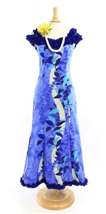 Earrings ROYALHAWNCREAT Royal Hawaiian Creations Ruffle Muu Muu Dress 3XL