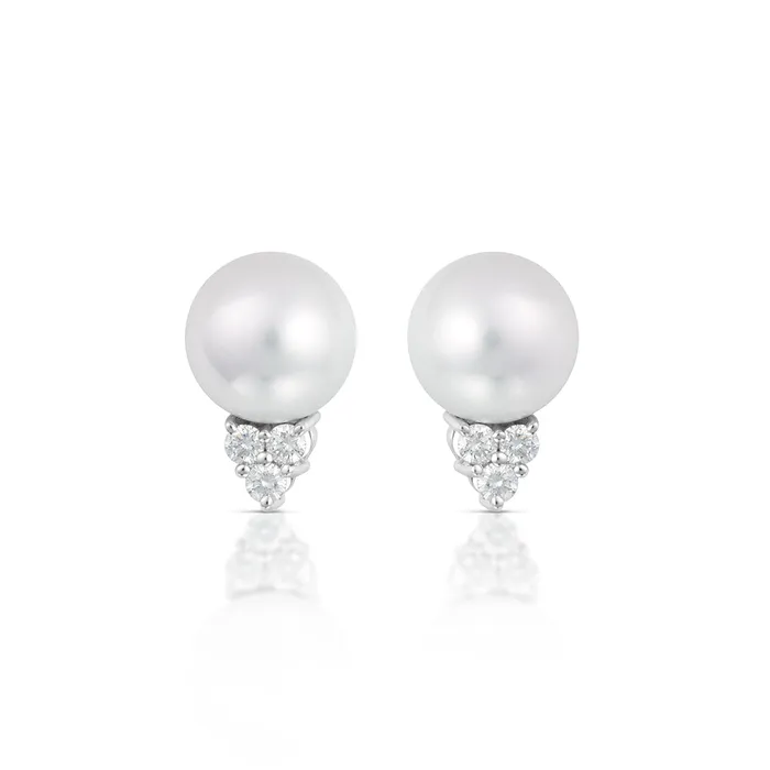 Earrings South Sea Pearl and Diamond Earrings Stephen Silver