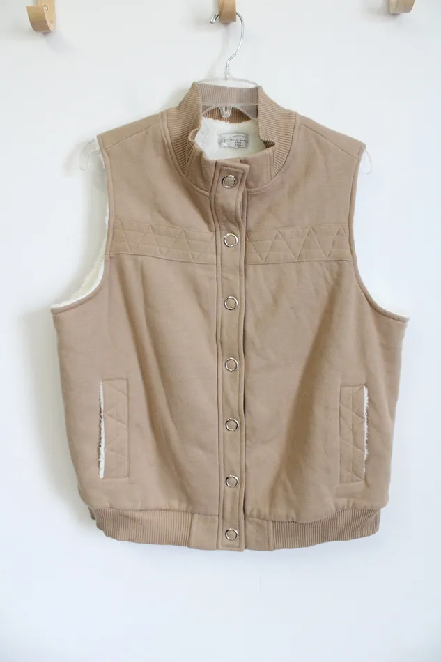 Earrings Studio Works Studio Works Sport Fleece Lined Brown Vest L
