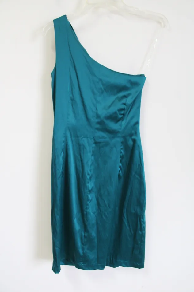Earrings Studio Y Peacock Green OneShoulder Dress 34 Studio Y