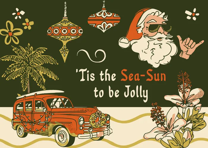 Earrings SURFSHACKPUZZLE Surf Shack Tis the SeaSun Puzzle Postcard 48 Pieces