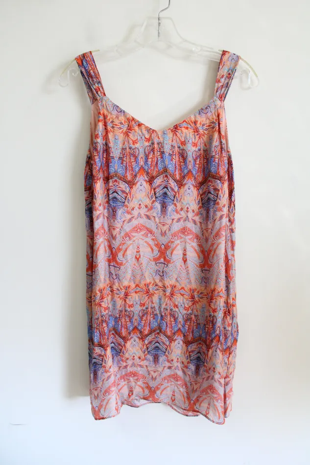 Earrings Tangerine NYC Tangerine NYC Orange Patterned Dress XS