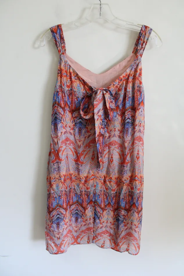 Earrings Tangerine NYC Tangerine NYC Orange Patterned Dress XS