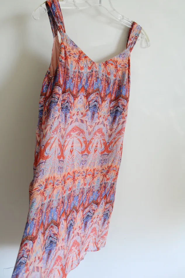 Earrings Tangerine NYC Tangerine NYC Orange Patterned Dress XS